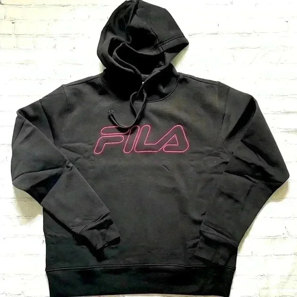 Fila, black and pink hoodie sweatshirt NWT - Picture 3 of 8